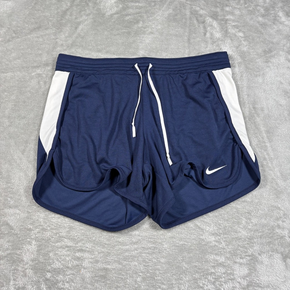 Nike Shorts Womens Large Blue White Training Running Gym Athletic 836305 420 New